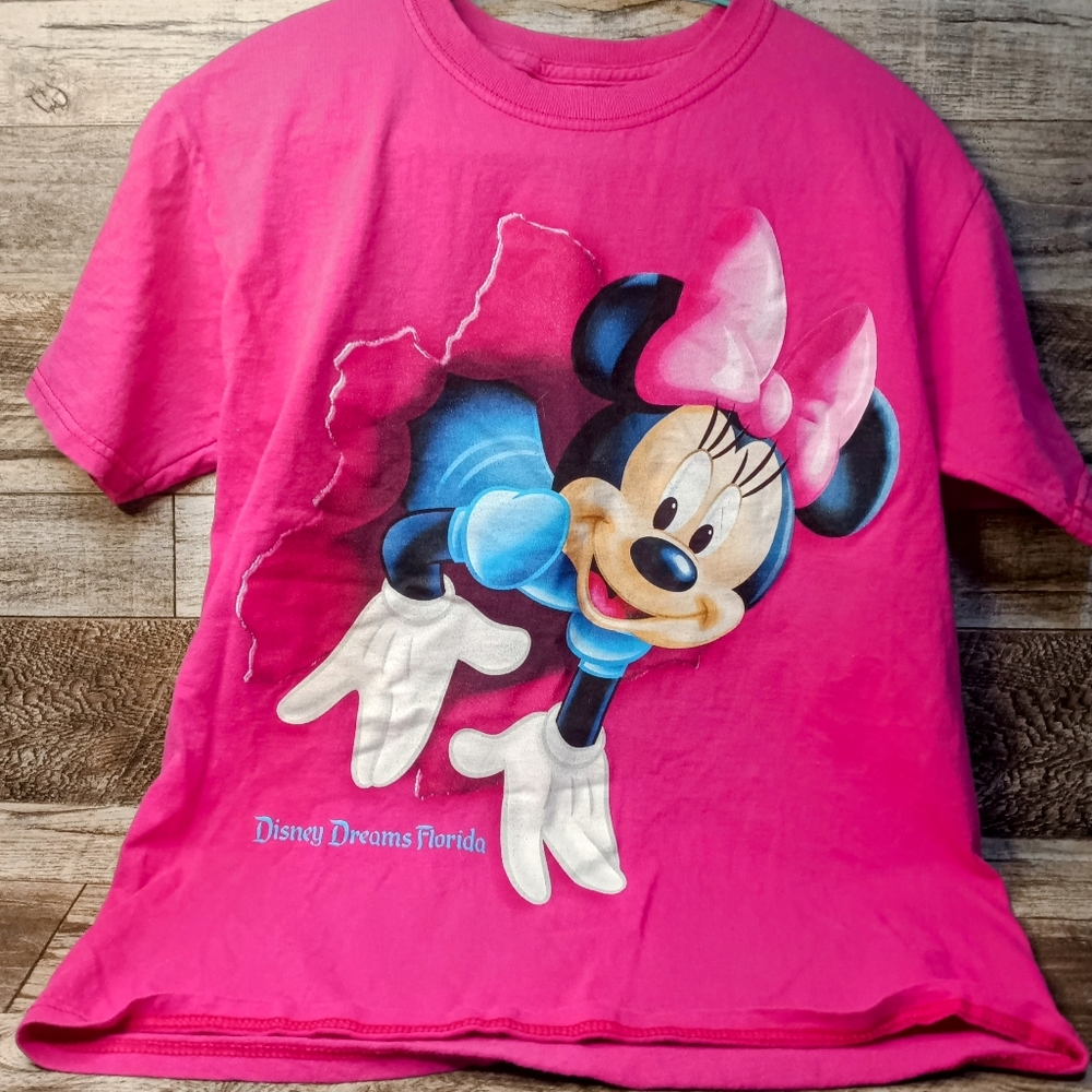 💕 Disney Pink Minnie Mouse Shirt (Size 10/12) 💕